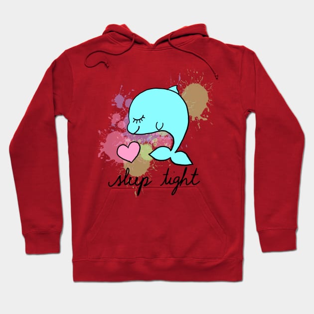 Sleep Tight Dolphin Hoodie by zanne designs